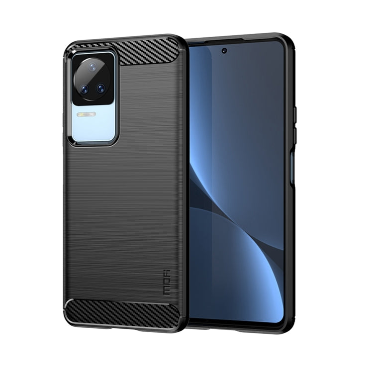 For Xiaomi Redmi K40S MOFI Gentleness Brushed Carbon Fiber Soft TPU Case(Black) - Xiaomi Cases by MOFI | Online Shopping South Africa | PMC Jewellery