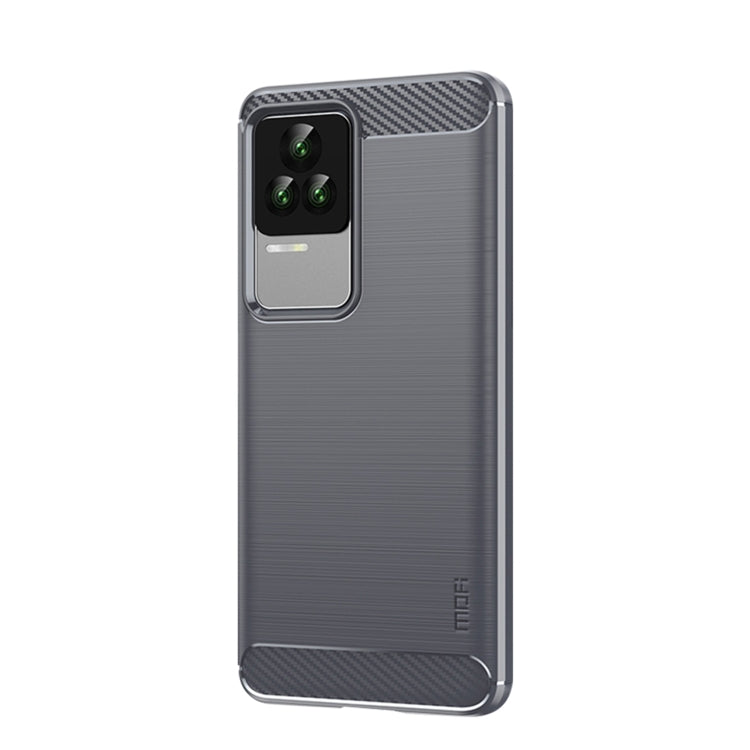 For Xiaomi Redmi K50 / K50 Pro MOFI Gentleness Brushed Carbon Fiber Soft TPU Case(Gray) - Xiaomi Cases by MOFI | Online Shopping South Africa | PMC Jewellery | Buy Now Pay Later Mobicred