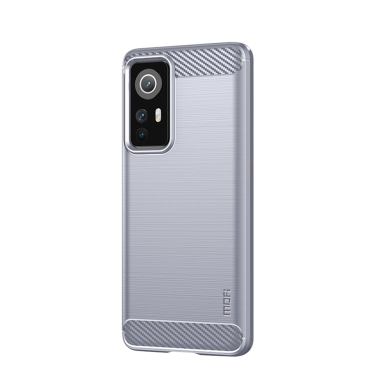 For Xiaomi 12 / 12X MOFI Gentleness Brushed Carbon Fiber Soft TPU Case(Gray) - Xiaomi Cases by MOFI | Online Shopping South Africa | PMC Jewellery