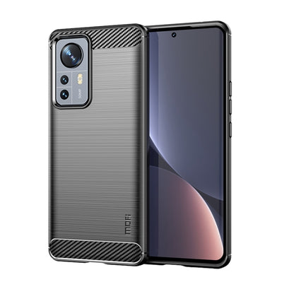 For Xiaomi 12 Pro MOFI Gentleness Brushed Carbon Fiber Soft TPU Case(Black) - Xiaomi Cases by MOFI | Online Shopping South Africa | PMC Jewellery