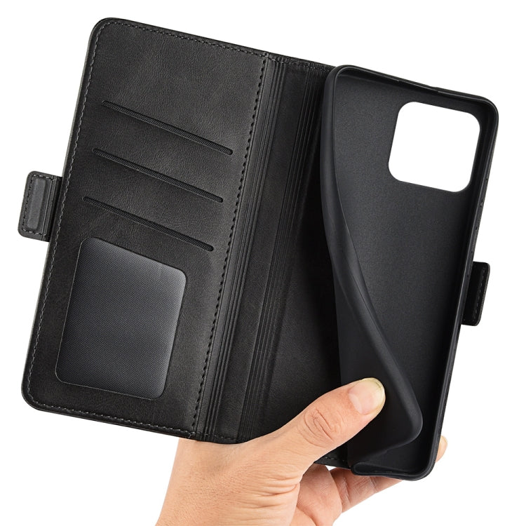 For Blackview A55 Pro Dual-side Magnetic Buckle Leather Phone Case(Black) - More Brand by PMC TechLife | Online Shopping South Africa | PMC TechLife