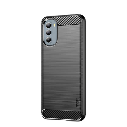 For Motorola Moto G31/G41 MOFI Gentleness Series Brushed Texture Carbon Fiber TPU Phone Case(Black) - Motorola Cases by MOFI | Online Shopping South Africa | PMC Jewellery