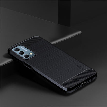 For Oneplus Nord N200 5G MOFI Gentleness Series Brushed Texture Carbon Fiber Soft TPU Phone Case(Blue) - OnePlus Cases by MOFI | Online Shopping South Africa | PMC Jewellery