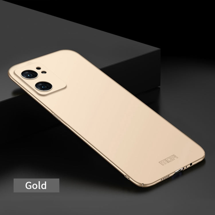For OPPO Reno7 5G Global / Find X5 Lite MOFI Frosted PC Ultra-thin Hard Case(Gold) - OPPO Cases by MOFI | Online Shopping South Africa | PMC TechLife | Buy Now Pay Later Mobicred