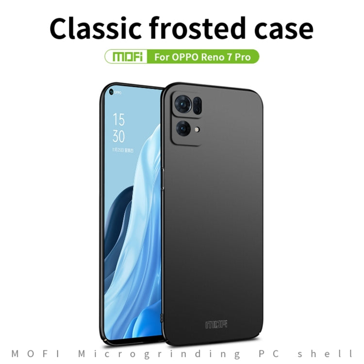 For OPPO Reno7 Pro MOFI Frosted PC Ultra-thin Hard Case(Blue) - OPPO Cases by MOFI | Online Shopping South Africa | PMC Jewellery