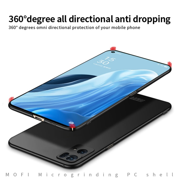 For OPPO Reno7 Pro MOFI Frosted PC Ultra-thin Hard Case(Rose Gold) - OPPO Cases by MOFI | Online Shopping South Africa | PMC TechLife | Buy Now Pay Later Mobicred