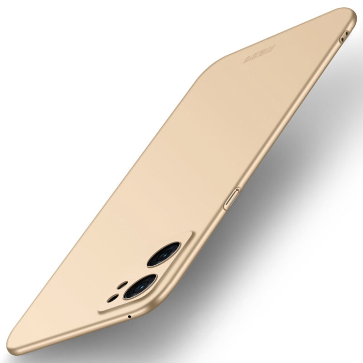 For OPPO Find X5 Lite / Reno7 Global MOFI Frosted PC Ultra-thin Hard Case(Gold) - OPPO Cases by MOFI | Online Shopping South Africa | PMC Jewellery