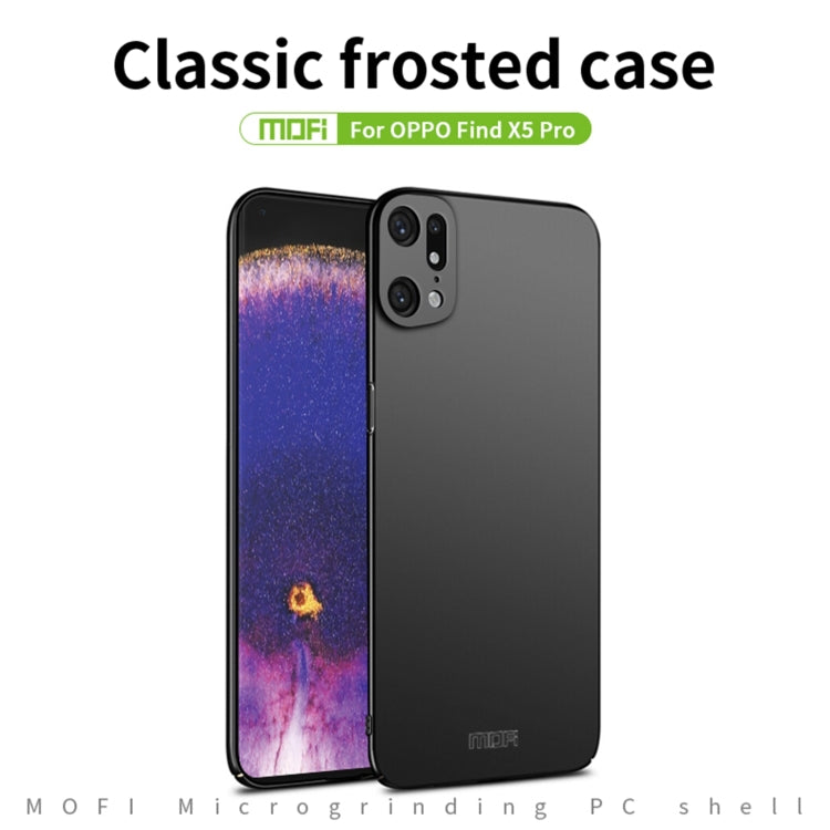 For OPPO Find X5 Pro MOFI Frosted PC Ultra-thin Hard Case(Gold) -  by MOFI | Online Shopping South Africa | PMC Jewellery