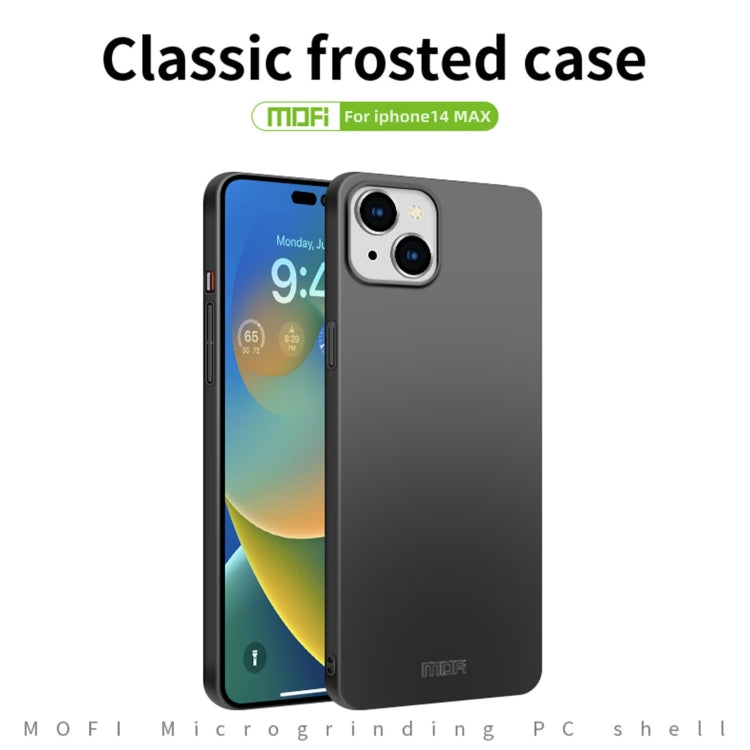 For iPhone 14 Plus MOFI Frosted PC Ultra-thin Hard Case  (Black) - iPhone 14 Plus Cases by MOFI | Online Shopping South Africa | PMC Jewellery