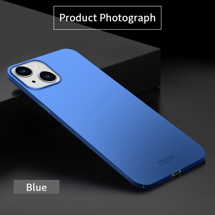 For iPhone 14 Plus MOFI Frosted PC Ultra-thin Hard Case  (Blue) - free shipping - PMC TechLife - Order now!