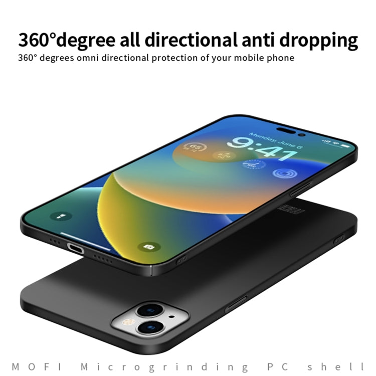 For iPhone 14 Plus MOFI Frosted PC Ultra-thin Hard Case  (Blue) - free shipping - PMC TechLife - Order now!