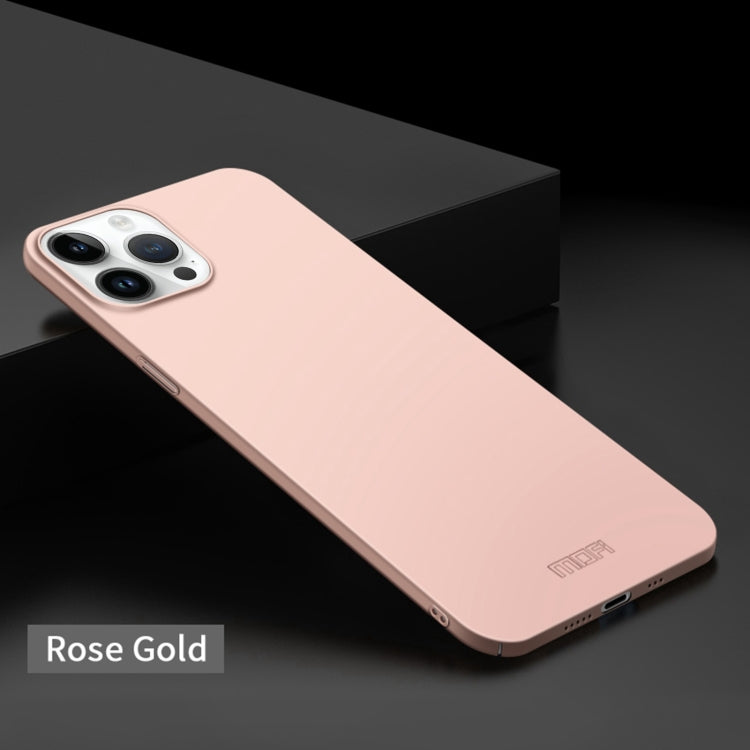 For iPhone 14 Pro MOFI Frosted PC Ultra-thin Hard Case (Rose Gold) - iPhone 14 Pro Cases by MOFI | Online Shopping South Africa | PMC TechLife