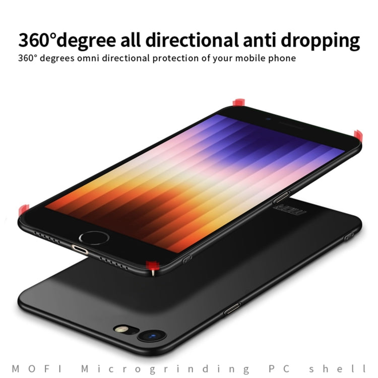 For iPhone SE 2022 / 2020 MOFI Frosted PC Ultra-thin Hard Case(Black) - free shipping - PMC TechLife - Order now!