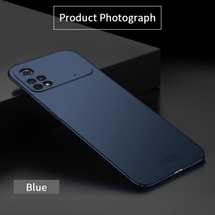 For Xiaomi POCO M4 Pro 4G MOFI Frosted PC Ultra-thin Hard Case(Blue) - Xiaomi Cases by MOFI | Online Shopping South Africa | PMC TechLife | Buy Now Pay Later Mobicred