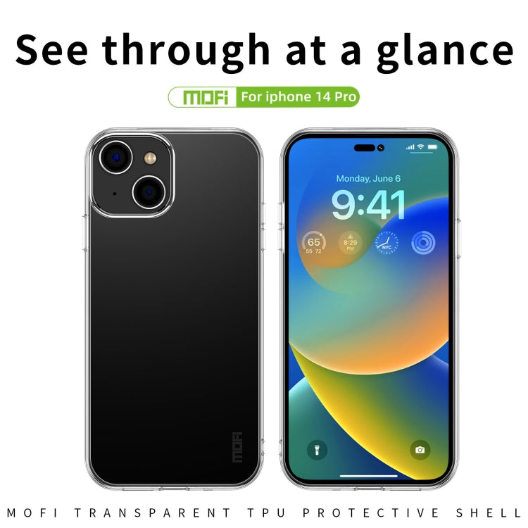 For iPhone 14 Pro MOFI Ming Series Ultra-thin TPU Phone Case(Transparent) - free shipping - PMC TechLife - Order now!