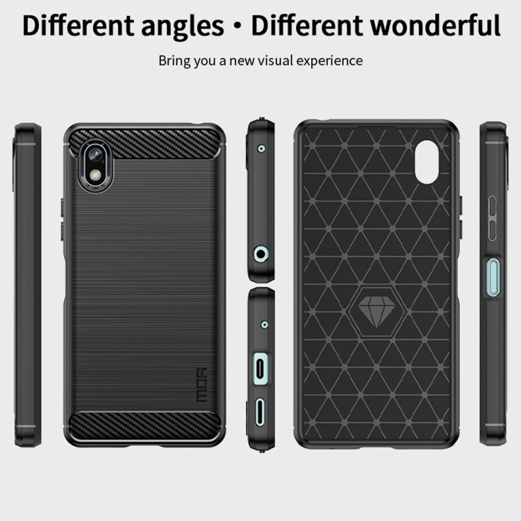 For Sony Xperia Ace 3 MOFI Gentleness Brushed Carbon Fiber Soft TPU Case(Red) - Sony Cases by MOFI | Online Shopping South Africa | PMC TechLife | Buy Now Pay Later Mobicred