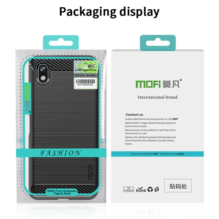 For Nokia C21 Plus MOFI Gentleness Brushed Carbon Fiber Soft TPU Case(Blue) - Nokia Cases by MOFI | Online Shopping South Africa | PMC TechLife | Buy Now Pay Later Mobicred