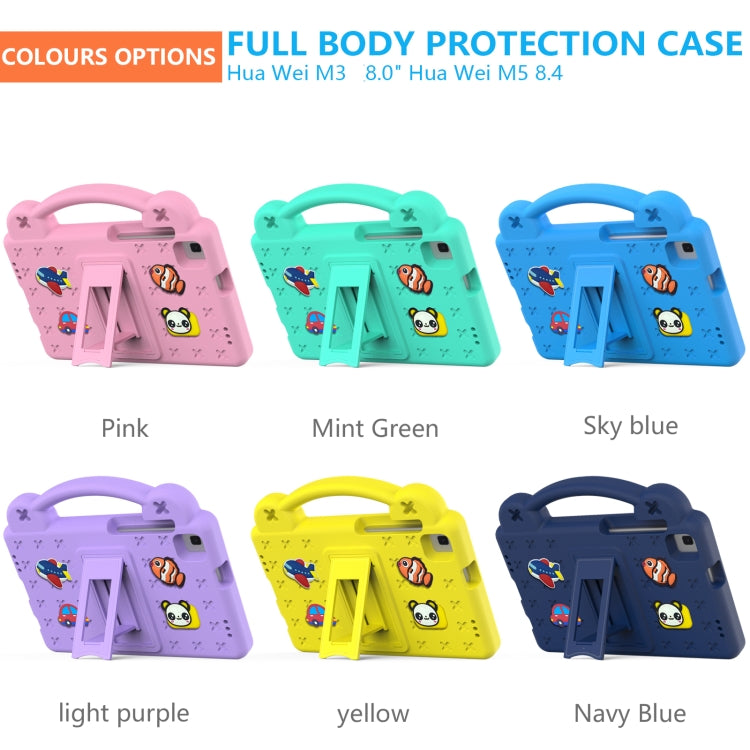 For Huawei MediaPad M5 8.4 Handle Kickstand Children EVA Shockproof Tablet Case(Navy Blue) - Huawei by PMC TechLife | Online Shopping South Africa | PMC TechLife | Buy Now Pay Later Mobicred