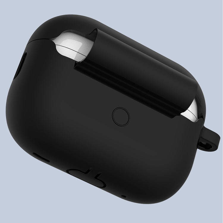 For Apple AirPods Pro 2 2022 ENKAY Thickened Silicone Protective Case with Keychain(Black) - free shipping - PMC Jewellery - Order now!