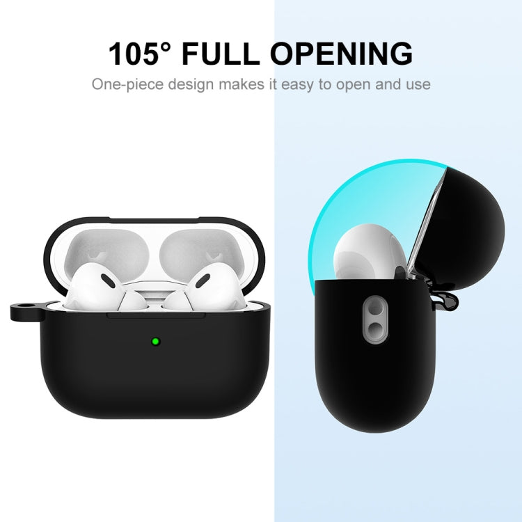 For Apple AirPods Pro 2 2022 ENKAY Thickened Silicone Protective Case with Keychain(Black) - free shipping - PMC Jewellery - Order now!