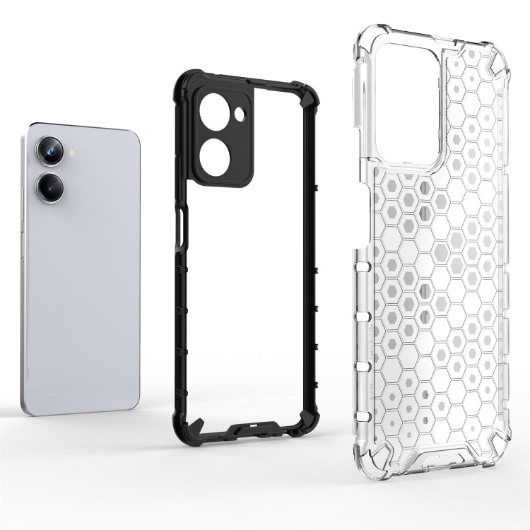 For Realme 10 Pro 5G Honeycomb Phone Case(White) - Realme Cases by PMC Jewellery | Online Shopping South Africa | PMC Jewellery | Buy Now Pay Later Mobicred