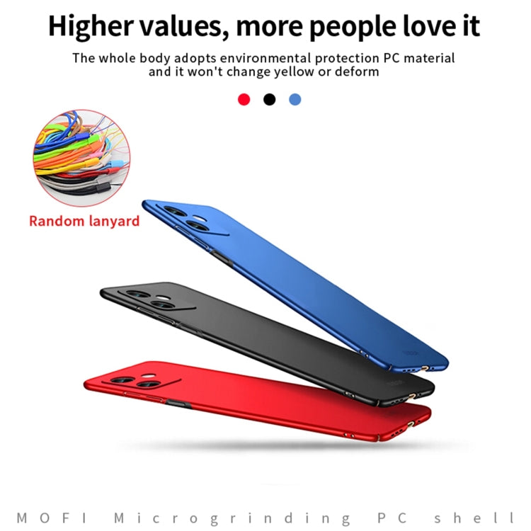 For Xiaomi Redmi Note 12 China MOFI Micro Frosted PC Ultra-thin Hard Case(Blue) - Note 12 Cases by MOFI | Online Shopping South Africa | PMC TechLife