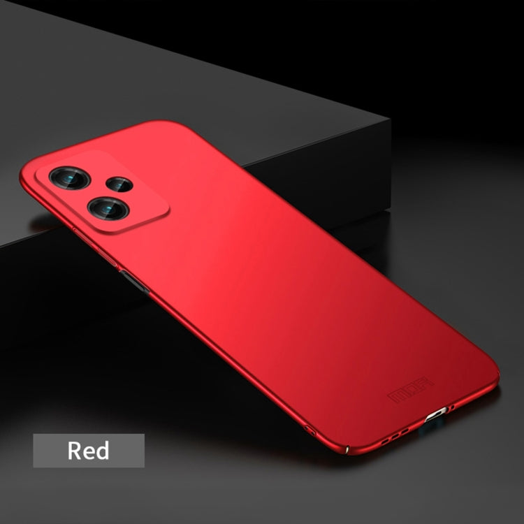 For Xiaomi Redmi Note 12 China MOFI Micro Frosted PC Ultra-thin Hard Case(Red) - Note 12 Cases by MOFI | Online Shopping South Africa | PMC TechLife