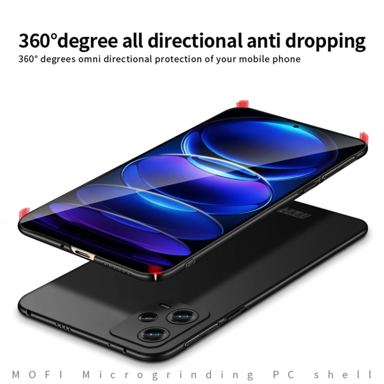 For Xiaomi Redmi Note 12 Pro 5G China MOFI Micro Frosted PC Ultra-thin Hard Case(Blue) - Xiaomi Cases by MOFI | Online Shopping South Africa | PMC TechLife | Buy Now Pay Later Mobicred