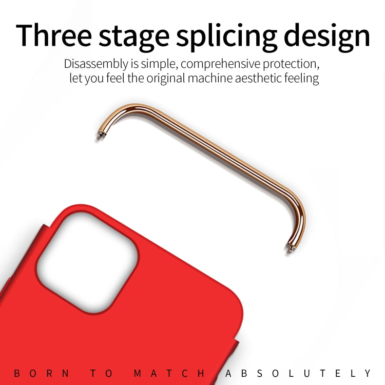 For iPhone 14 Plus MOFI Yatun Series 3 in 1 Stitching PC Phone Case(Gold) - iPhone 14 Plus Cases by MOFI | Online Shopping South Africa | PMC TechLife | Buy Now Pay Later Mobicred