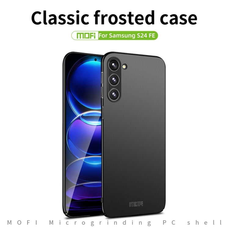 For Samsung Galaxy S24 FE 5G MOFI Frosted PC Ultra-thin Hard Phone Case(Black) - free shipping - PMC Jewellery - Order now!