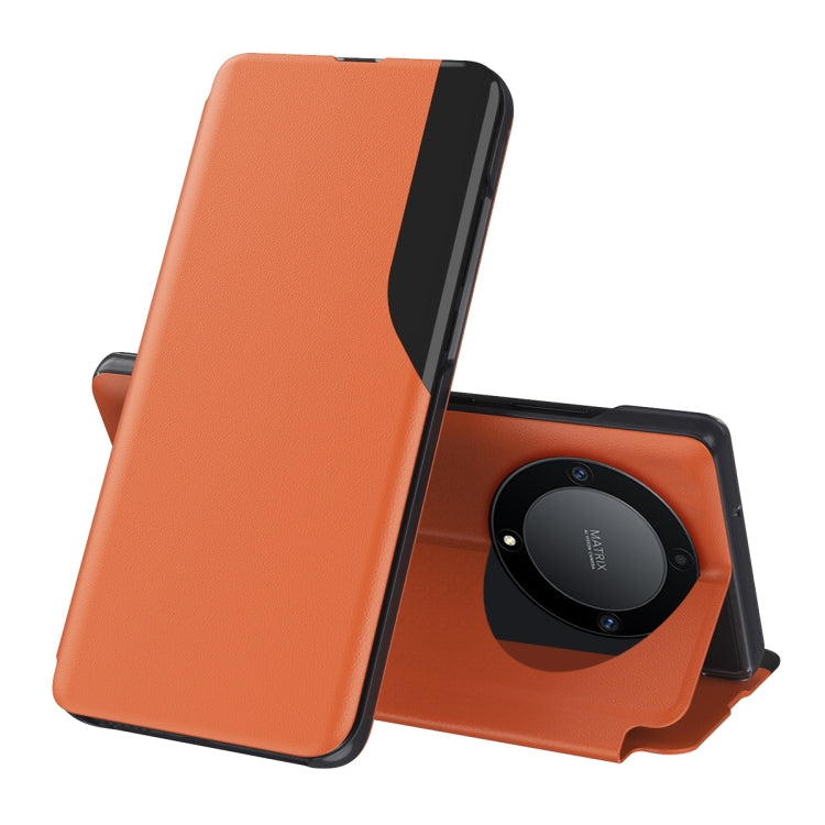 For Honor X9a Attraction Flip Holder Leather Phone Case(Orange) - free shipping - PMC TechLife - Order now!