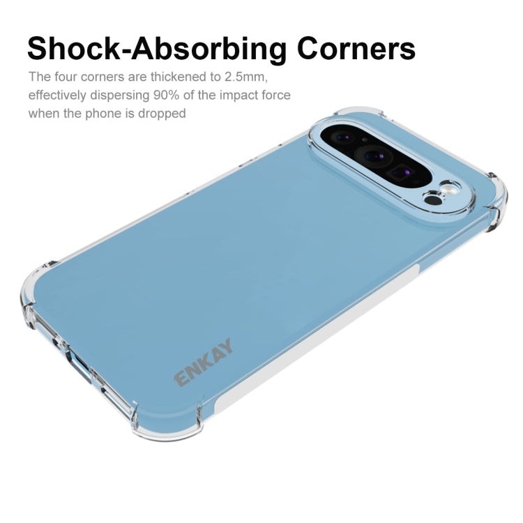 For Google Pixel 9 Pro ENKAY Hat-Prince Transparent TPU Shockproof Phone Case - Google Cases by ENKAY | Online Shopping South Africa | PMC Jewellery | Buy Now Pay Later Mobicred