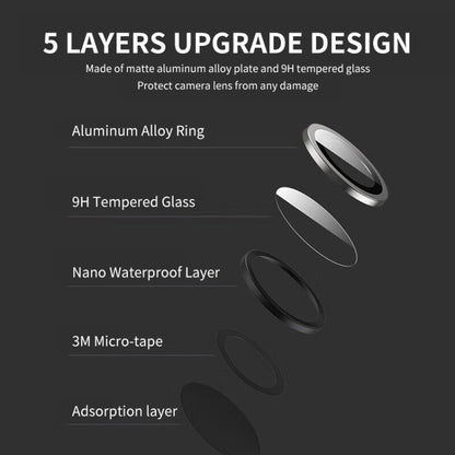 For HUAWEI P60 / P60 Pro / P60 Art ENKAY Hat-Prince 9H Rear Camera Lens Aluminium Alloy Tempered Glass Film(Silver) - Huawei Tempered Glass by ENKAY | Online Shopping South Africa | PMC Jewellery