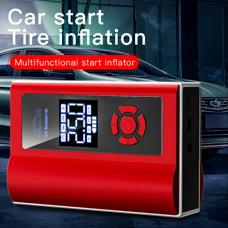 Ai8 Portable Multifunctional LCD Screen Emergency Power Supply 12V Car Start Air Pump(Red) - Inflatable Pump by PMC TechLife | Online Shopping South Africa | PMC TechLife | Buy Now Pay Later Mobicred