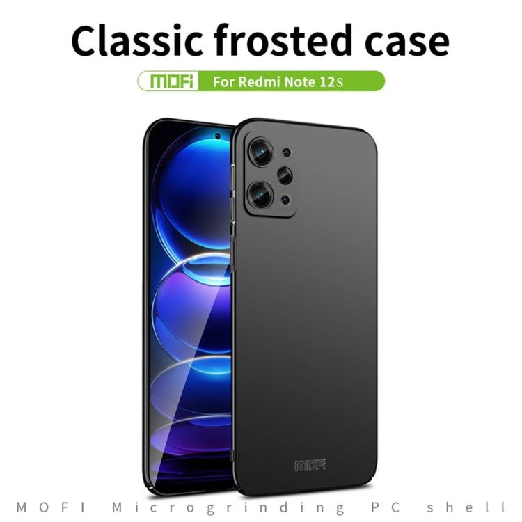 For?Redmi Note 12S MOFI Micro-Frosted PC Ultra-thin Hard Phone Case(Blue) - Xiaomi Cases by MOFI | Online Shopping South Africa | PMC Jewellery