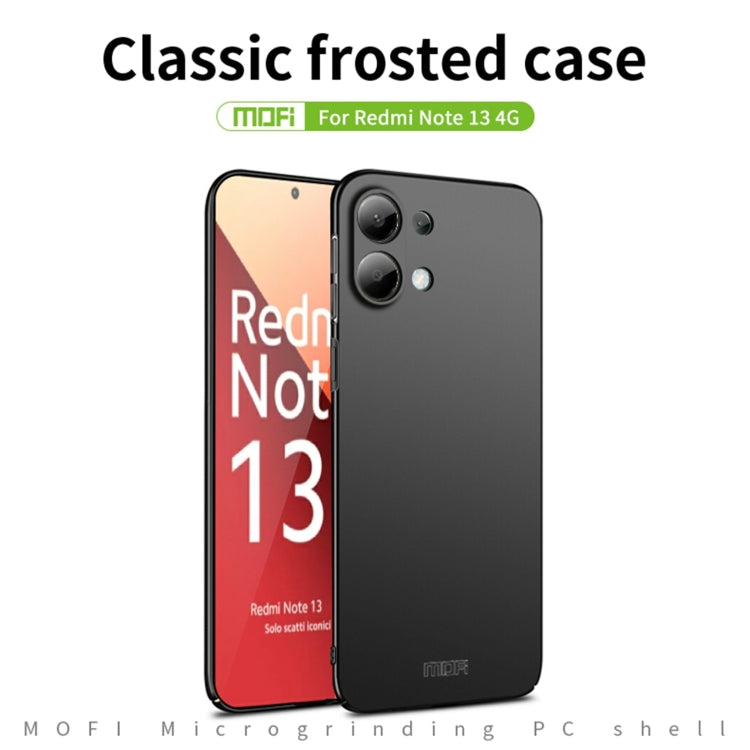For Xiaomi Redmi Note 13 4G MOFI Micro-Frosted PC Ultra-thin Hard Phone Case(Red) - Xiaomi Cases by MOFI | Online Shopping South Africa | PMC TechLife | Buy Now Pay Later Mobicred