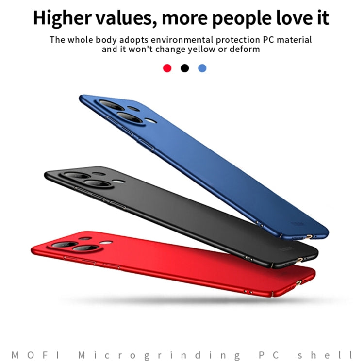 For Xiaomi Redmi Note 13 Pro 4G MOFI Micro-Frosted PC Ultra-thin Hard Phone Case(Black) - Xiaomi Cases by MOFI | Online Shopping South Africa | PMC TechLife | Buy Now Pay Later Mobicred
