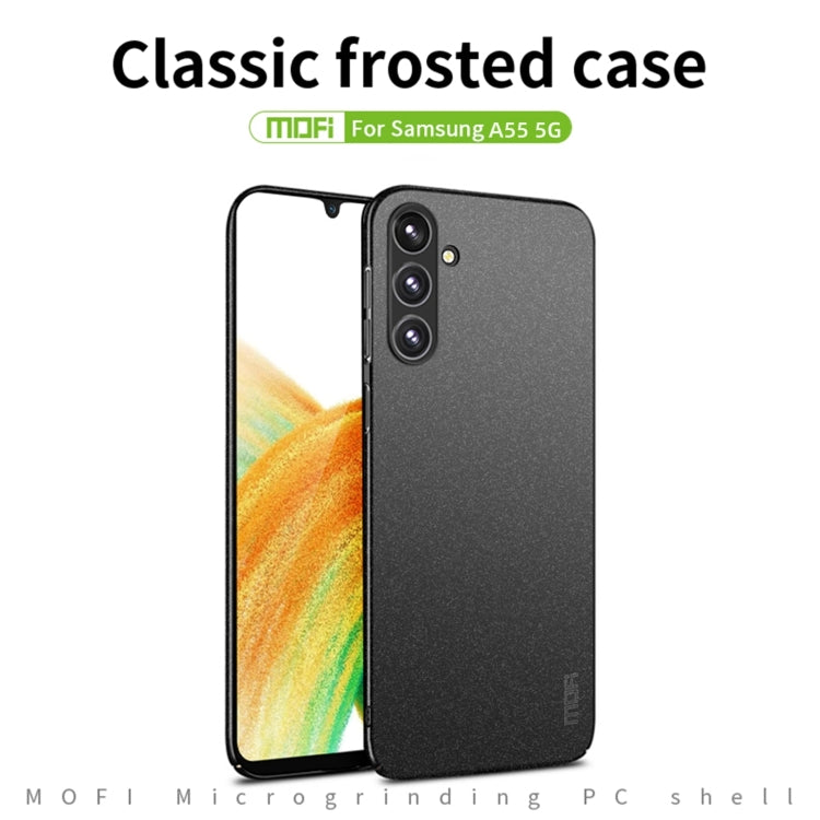 For Samsung Galaxy A55 5G MOFI Fandun Series Frosted PC Ultra-thin All-inclusive Phone Case(Green) - Galaxy Phone Cases by MOFI | Online Shopping South Africa | PMC Jewellery