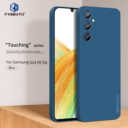 For Samsung Galaxy S24 FE 5G PINWUYO Sense Series Liquid Silicone TPU Phone Case(Blue) - Galaxy S24 FE 5G Cases by PINWUYO | Online Shopping South Africa | PMC Jewellery | Buy Now Pay Later Mobicred