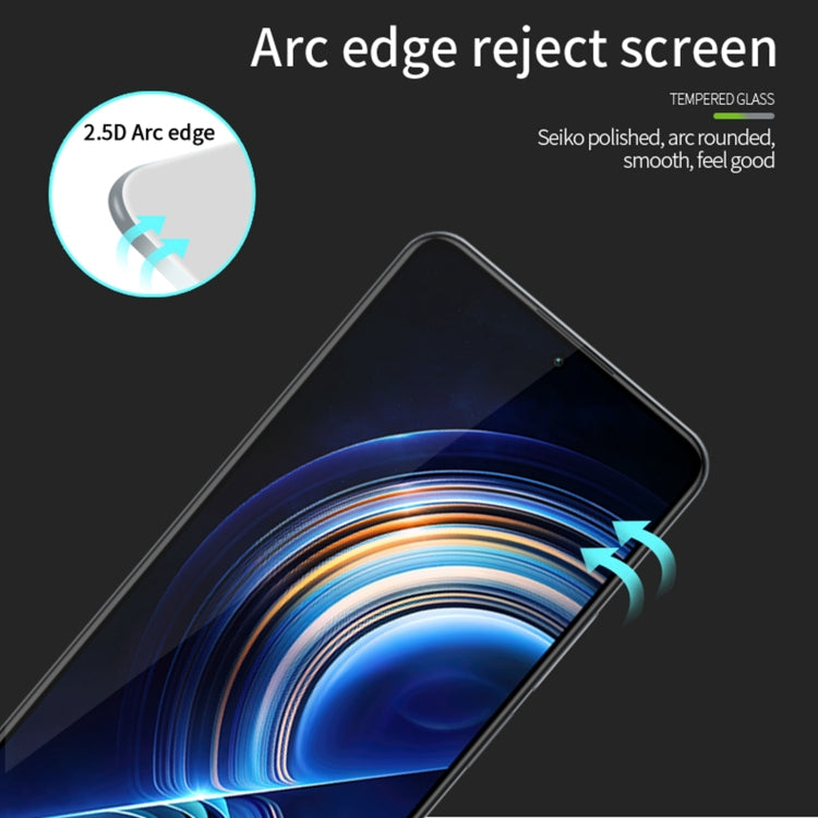 For Xiaomi Poco F5 Pro MOFI 9H 2.5D Full Screen Tempered Glass Film(Black) -  by MOFI | Online Shopping South Africa | PMC Jewellery