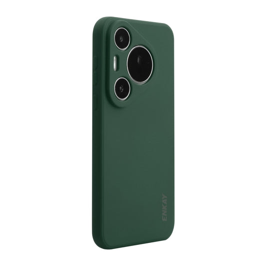 For Huawei Pura 70 ENKAY Hat-Prince Liquid Silicone Shockproof Protective Soft Case(Dark Green) - Huawei Cases by ENKAY | Online Shopping South Africa | PMC Jewellery | Buy Now Pay Later Mobicred