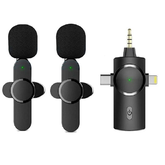 One by Two 3 in 1 Lavalier Noise Reduction Wireless Microphone for iPhone / iPad / Android / Camera - Microphone by PMC Jewellery | Online Shopping South Africa | PMC Jewellery | Buy Now Pay Later Mobicred