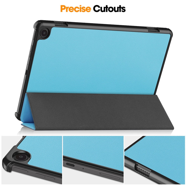 For Amazon Fire Max 11 ENKAY Tri-fold Custer Texture Leather Smart Tablet Case(Grey) - Amazon by ENKAY | Online Shopping South Africa | PMC TechLife | Buy Now Pay Later Mobicred