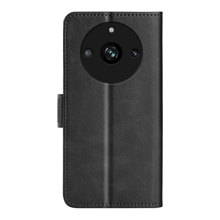 For Realme 11 Pro Dual-side Magnetic Buckle Horizontal Flip Leather Phone Case(Black) - OPPO Cases by PMC Jewellery | Online Shopping South Africa | PMC Jewellery | Buy Now Pay Later Mobicred