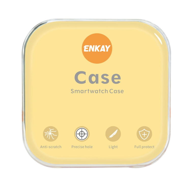 For Garmin Forerunner 265 ENKAY Hat-Prince Transparent TPU Frame Drop Protection Case(Blue) - Watch Cases by ENKAY | Online Shopping South Africa | PMC TechLife | Buy Now Pay Later Mobicred