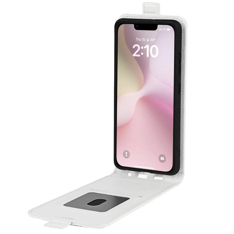 For iPhone 16e R64 Texture Single Vertical Flip Leather Phone Case(White) - iPhone 16e Cases by PMC TechLife | Online Shopping South Africa | PMC TechLife | Buy Now Pay Later Mobicred