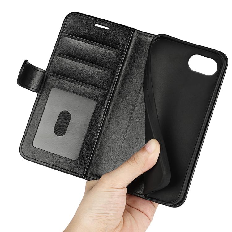 For iPhone 16e R64 Texture Horizontal Flip Leather Phone Case(Black) - iPhone 16e Cases by PMC TechLife | Online Shopping South Africa | PMC TechLife | Buy Now Pay Later Mobicred