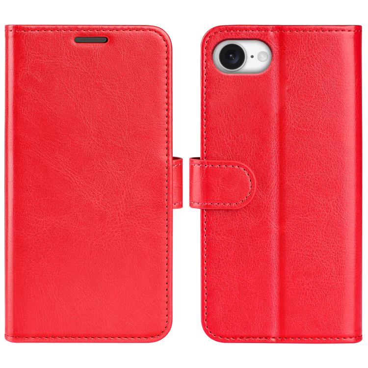 For iPhone 16e R64 Texture Horizontal Flip Leather Phone Case(Red) - free shipping - PMC TechLife - Order now!
