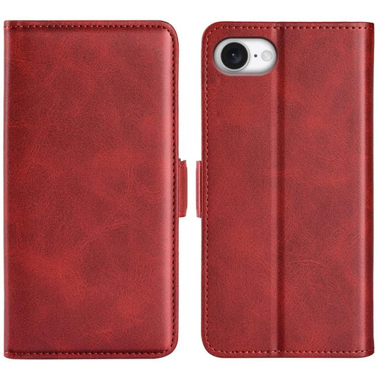 For iPhone 16e Dual-side Magnetic Buckle Horizontal Flip Leather Phone Case(Red) - iPhone 16e Cases by PMC Jewellery | Online Shopping South Africa | PMC Jewellery | Buy Now Pay Later Mobicred