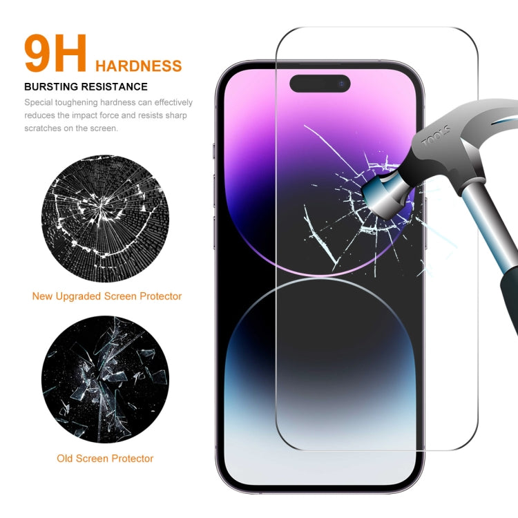 For iPhone 16 2pcs NKAY 0.26mm 9H 2.5D High Aluminum-silicon Tempered Glass Film - iPhone 16 Tempered Glass by ENKAY | Online Shopping South Africa | PMC Jewellery | Buy Now Pay Later Mobicred